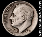 1947 Silver Roosevelt Dime - Scarce  Better Date  No Reserve  #J8344