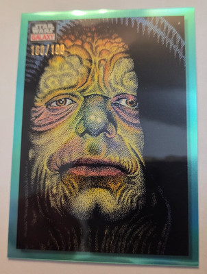 THE EMPEROR UP CLOSE 2023 Topps Star Wars Galaxy #10 Aqua Refractor 166/199 Card