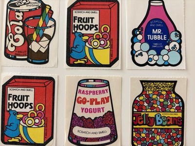 Vintage Scratch And Sniff Sticker Lot MELLO SMELLOS 80s
