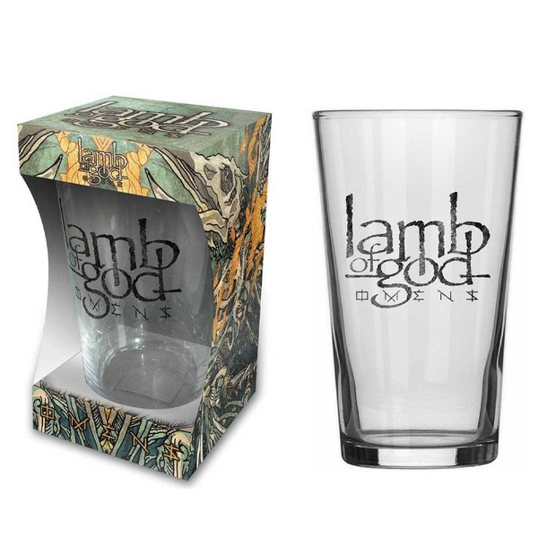 Lamb Of God Beer Glass Omens Band Logo Nue Offiziell Boxed Size One Size-image