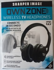Sharper Image OWN ZONE Black Wireless TV Headphones - WN011112