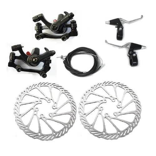 Mechanische Scheibenbrems -Set Mountainbikezubehör Vor und Hinten mit Kabel E1H6