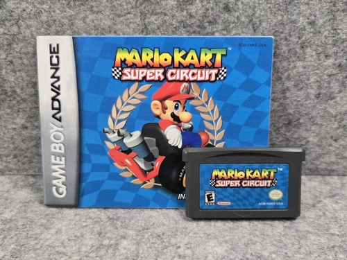 Mario Kart Super Circuit for Nintendo Gameboy Advance GBA, tested, w/ manual