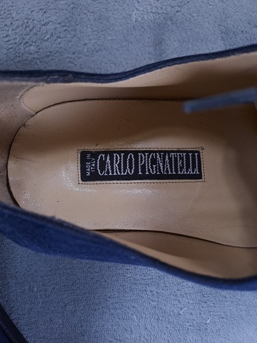 Carlo Pignatelli Formal Shoes Men's Suede Lace-up Closure Sz 45 Navy Blue marin - Foto 4 di 15