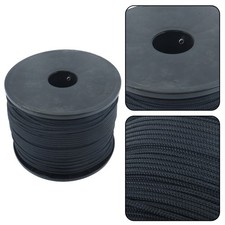 1/8 Inch Nylon Rope 500 Foot Spool 100 Nylon Solid Braid Rope Spool Black