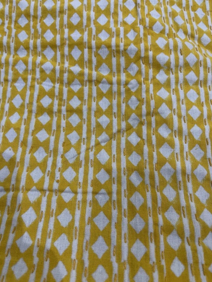 Indian Kantha Quilt Bedspread Bedding Throw Cotton Blanket Hand Block King Size - Image 4 of 4