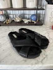 RM By Rebecca Minkoff Fur Lined Leather Slide New Women’s Size 8