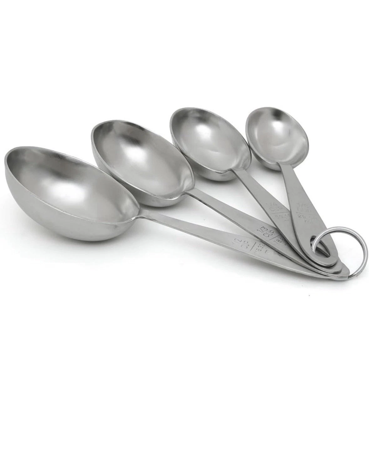 Lindy's MPC4 4-Piece Stainless Steel Measuring Scoop Set,Silver, 9 inches long