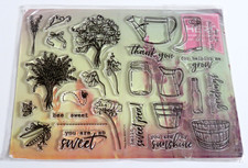 NEW Hero Arts FLORAL GARDEN PHRASES My Monthly Kit July 2017 STAMPS DIES SET