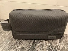 NEW - TUMI Zippered Small Kit - 4”x7” Pouch - Cosmetic Bag - SOLID BLACK