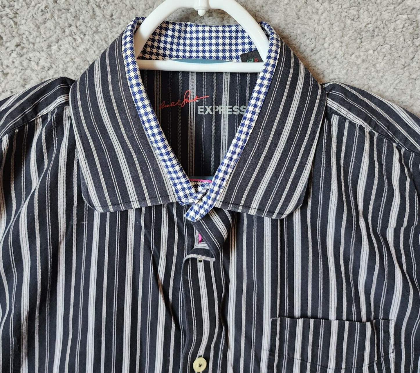 x2 Express Arnold Stuart Striped Button Up Long S… - image 13