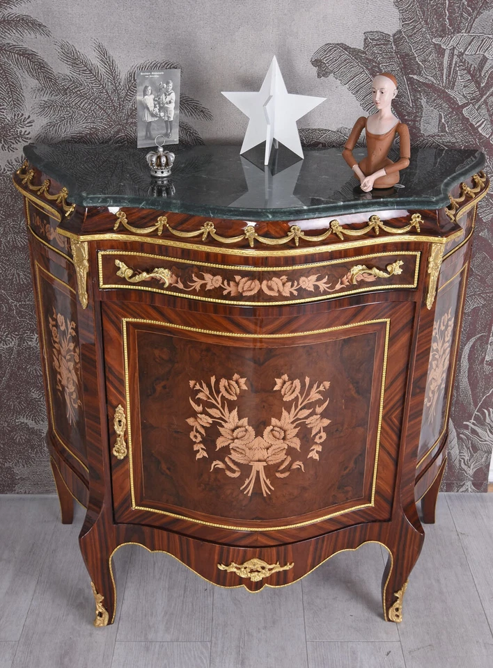 Antiguo Armario Marquetería Barockschrank Aparador Madera Maciza Aparador Cómoda - Imagen 4 de 4