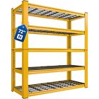 1Pcs Storage Shelves Garage Shelving Heavy Duty Shelving Units & Storage,Yellow