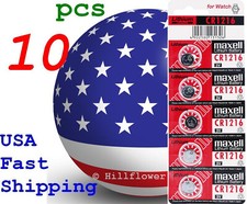 10 pcs CR1216 1216 LR1216 Maxell Card 3V Lithium Coin Battery with free trk 