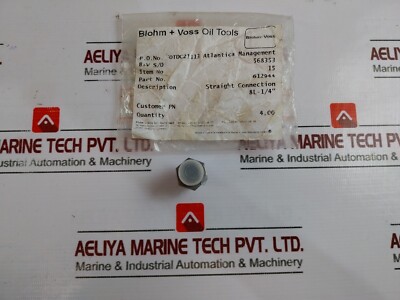 Blohm + Voss 612944 Straight Connection 8L-1/4  612944