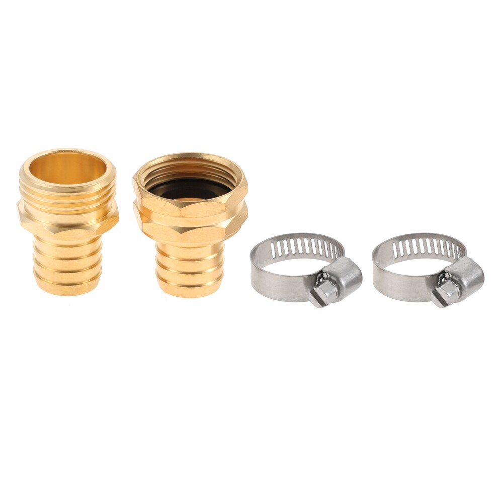 1/2" 5/8" 3/4" Solid Brass Garden Hose Connector Splicer Mender End