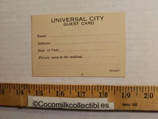 Vintage Unused Universal City Studios Guest Card Hollywood California