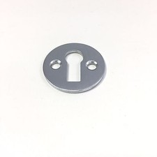 Keyhole Satin Chrome Escutcheon Key Cover Plain Open Plates For Door Locks-33mm