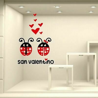 VT0536 Adesivi urali Pendenti san valentino – isure 80×60 c – rosso – Vetrofanie per san