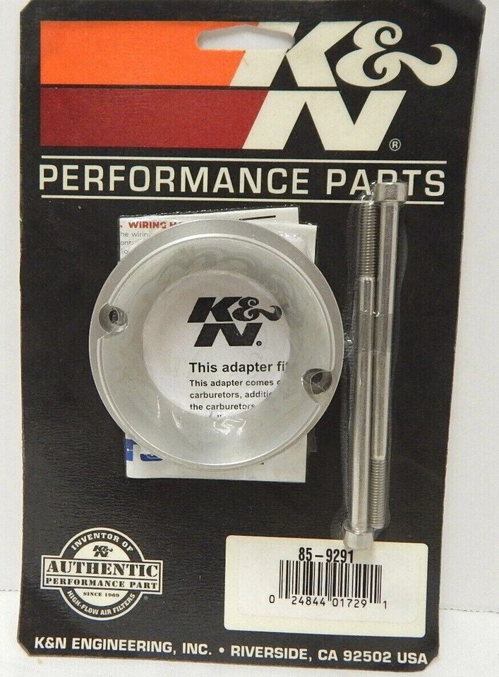 Adaptador de filtro de 2 pernos K&N 85-9291 Kawasaki Jet Ski 1991-1992 650SX 550SX Foto 3 de 4