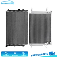 Aluminum Radiator And A/C Condenser For 2014-2015 Volkswagen Beetle Jetta 2.0L