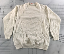 Vintage Bassett Walker Crewneck Sweatshirt Boys Medium White Cotton Blend USA