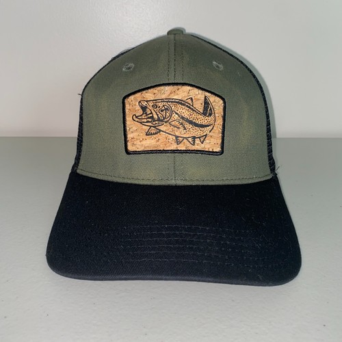 Barsch Angeln Trucker Snapback Mütze Cap grün schwarz