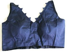 Indian Designer Readymade Ethnic Traditional Blue Saree Blouse Top Choli