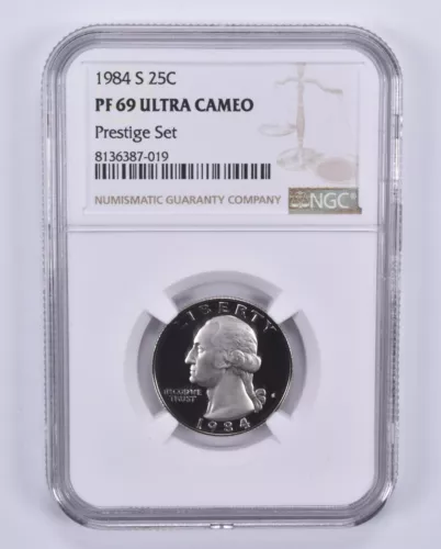 1984-S Washington Quarter Prestige Set PF69 UCAM NGC Brown Label