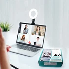 Ring Light Video Conference Lighting Kit 3200k-6500K Dimmable Led Clip on
