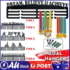 DREAM BELIEVE & ACHIEVE Acrylic Medal Display Hanger Racks Holder Decoration