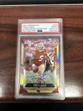 2021 Trey Lance Panini Chronicles Score RC Prizm Auto 49ers /75 PSA 10 GEM MT