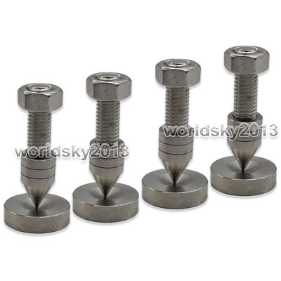 Set Of 4 Speaker Isolation Feet - 316L Stainless Steel Anti-Vibration Spike Stands For Hi-Fi & Speakers