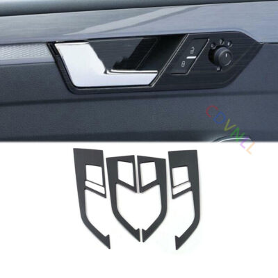 Automotive Inner Door Handle Cover Trim For VW Passat B8 16-2018 Black Titanium