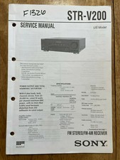 SONY STR-V200 FM STEREO FM-AM RECEIVER ORIGINAL SERVICE MANUA