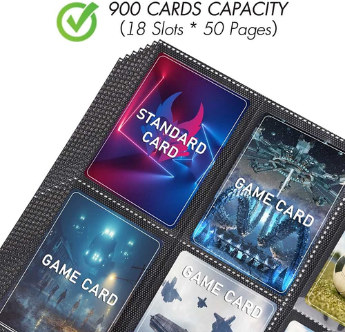 900 Pockets Trading Card Binder Sleeves, Baseball Card Sleeves Fit for Standard - Picture 5 of 7