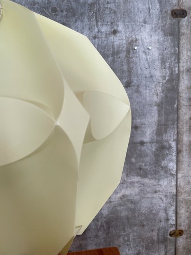Rare GDR Origami Pendant Lamp | Plastic Moonlamp | New Electrified | 1970s - Picture 7 of 8