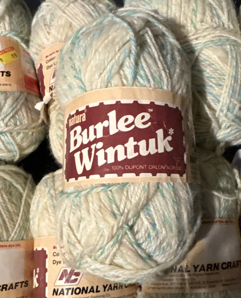 Natura Burlee Wintuk Yarn 9 Skeins #4-B Beiges Ombré Orlon Acrylic Vintage 1980 - Image 3 of 4