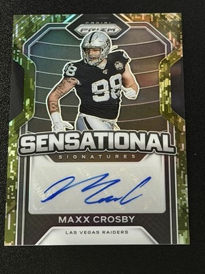 Maxx Crosby 2020 Panini Prizm Sensational Signatures Prizm Camo /10 Autograph