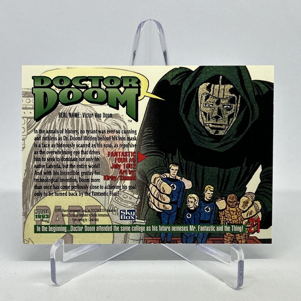 1993 SkyBox Marvel Masterpieces Doctor Doom #21 | eBay