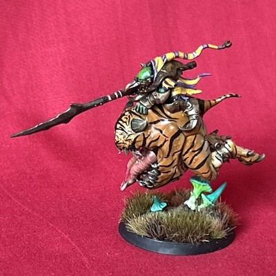 Loonboss auf riesigem Höhlenquappen sehr gut bemalt Warhammer Fantasy (IR549)