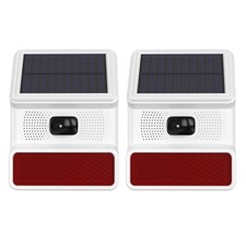 Solar Wireless Motion Sensor Alarm,Driveway Alarm Outdoor Waterproof White-01