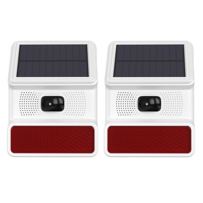Solar Wireless Motion Sensor Alarm,Driveway Alarm Outdoor Waterproof White-01