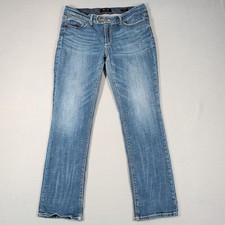Seven7 Jeans Womens 14 Blue Straight Leg Mid Rise Denim Pants Casual Classic