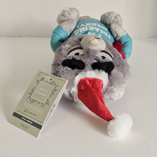 Gemmy animiertes unglückliches Kätzchen Plüsch Joyful Holiday I'm Freaking Merry / Neu mit Etikett  - Bild 7 von 14