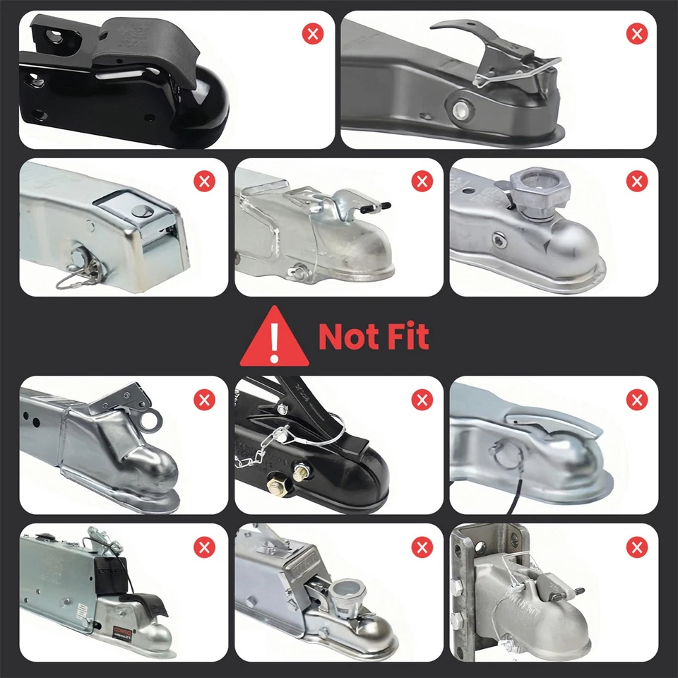 Trailer Coupler Lock Fits 2 & 2-5/16 Inches Couplers Heavy Duty Tow Hitch lock - Image 4 of 4