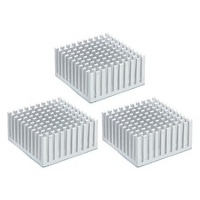 3 Pcs Heatsink 40x40x20mm Aluminum Heat Sink with Thermal Blue Sticker White