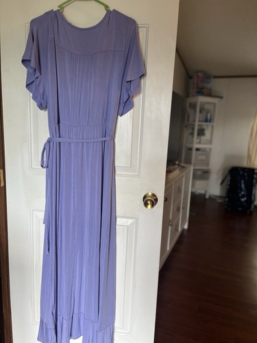 Ingrid & Isabel Flutter Short Sleeve Knit Maternity Lavender Dress Size XXL - Picture 10 of 18