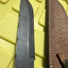 HAND MADE DAMASCUS HUNTING KNIFE, MULTI-WOOD, BRASS GUARD & SPACERS — photo 5