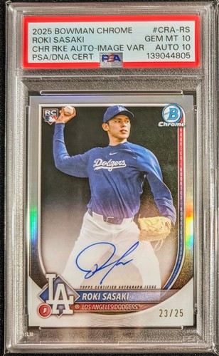 Roki Sasaki [Image Variation] #CRA-RS 2025 Bowman Chrome Rookie Autograph card